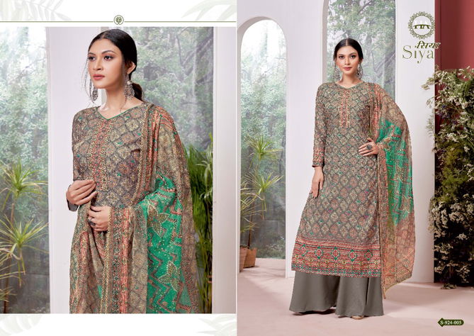 Harshit Siya New Exclusive Wear Heavy Cotton Embroidery Dress Material Collection